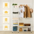 thumbnail image 5 of Freestanding Coat Rack, Shoe Rack, for Entrance, Bedroom, White, 5 of 8