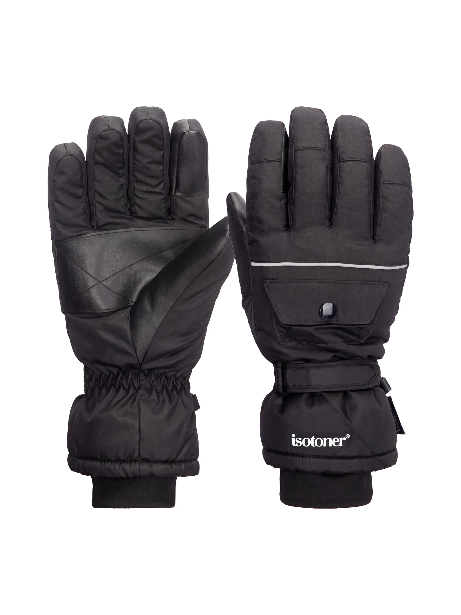 Isotoner Women's Insulated Waterproof Ski Glove with Stash Pocket