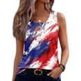thumbnail image 2 of DORKASM 250 Year American Anniversary Tank Tops Square Neck Summer American 250th Anniversary Printed T Shirts American Birthday Sleeveless American Flag Clothes 2026 Vintage Shirts Red S, 2 of 5