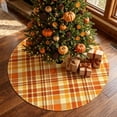 thumbnail image 2 of Fall Tree Skirt,Plaid Pattern Circular Christmas Tree Base Decorative Cover for Home Seasonal Decor Livingroom Holiday Styling, 2 of 8