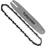 Yutacorex 10 inch Chainsaw Guide Bar and Chain Combo,Replacement Accessories Fits Remington 106821A; rm1015ps;RM1025SPS;Replaces 097567-01 10SB;540524 and 795-00112;Fits LYNXX 632861chain+1Bar