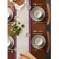 thumbnail image 5 of 4th of July Burlap Cotton Table Runner 13x108 Inches Long, Independence Day Truck Red Blue Floral Farmhouse Table Runners, Outdoor Dining Tablecloths Decor for Baby Shower/Party/Wedding, 5 of 6