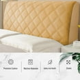 thumbnail image 4 of Stretch Bed Headboard Slipcover,Bed Headboard Cover for Queen, Dustproof Protector Cover for Upholstered Headboard Bedroom Decor Headboard Cover 78.7in, 4 of 10