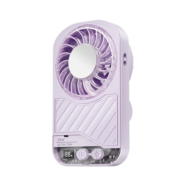 ICQOVD Portable Fan Portable Small Handheld Fan Digital Display 0-199 Speed Usb Rechargeable Compact Cooling Fan for Travel Outdoor