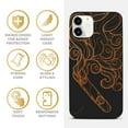 thumbnail image 4 of Case Yard Wooden Case for iPhone-11 Soft TPU Silicone cover Slim Fit Shockproof Wood Protective Phone Cover for Girls Boys Men and Women Supports Wireless Charging Cigar Smoke Design, 4 of 7
