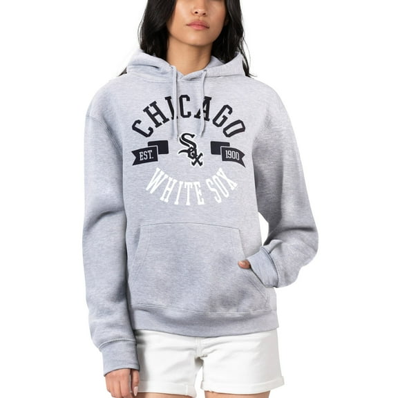 Women's G-III 4Her by Carl Banks Heather Gray Chicago White Sox City Graphic Pullover Hoodie
