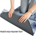 thumbnail image 3 of Blue Cute Hedgehog Hot Yoga Mat Towel Non Slip for Hot Yoga - Quick-Drying Yoga Mat Cover with 4 Corner Pockets with Travel Bag - Hot Yoga Towel Non Slip Grip Moisture Wicking Sweat 70"x26", 3 of 6