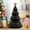 Black, variant on Football/Basketball Christmas Tree Decor, Fun Decorative Football - Tree Mashup with a Gold Star, Christmas Table Decorations Figurine Set Perfect for Indoor Desks