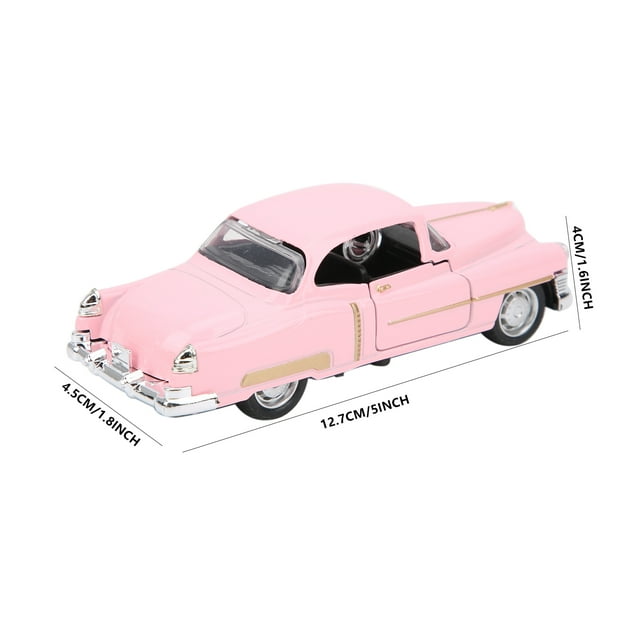 Car Model Toy, Pull Back Function Eco-friendly Double Door Opening Design Car Toy, 1:36 Classic Car for Children Toy Kid Gift Pink
