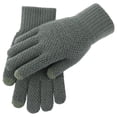 thumbnail image 1 of Guantes de invierno para hombre, pantalla táctil, puño elástico grueso y cálido, guante térmico de completo, guante de punto, guantes para enviar Verde oscuro, 1 of 6