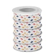 thumbnail image 2 of 5 Rolls Christmas Ribbon 1.5 inch Wide Decorative Ribbon for Gift Wrapping and Holiday Decorations Colorful Umbrellas Pattern, 2 of 7