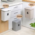 thumbnail image 4 of PHIGZNT 2.4 Gallon Kitchen Compost Bin for Counter Top or Under Sink, Hanging Small Trash Can with Lid for Cupboard/Bathroom/Bedroom/Office/Camping, Mountable Indoor Compost Bucket White One Size, 4 of 4