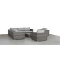 thumbnail image 4 of Living Source International Ensemble de 8 Pièces en Rotin avec Coussin en Gris, 4 of 4