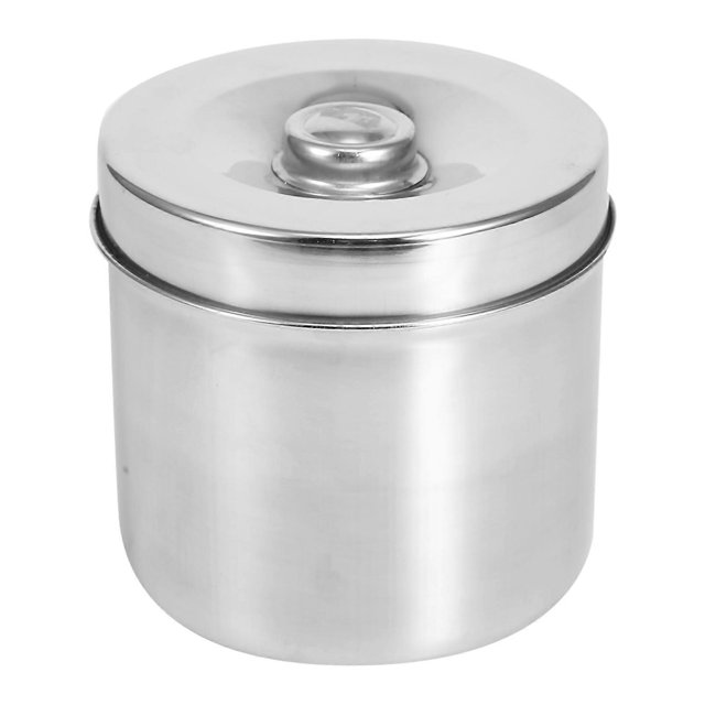 Stainless Steel Ointment Pot, Cotton Dressing Box, Iodophor Gauze Container 12cm/4.7inch