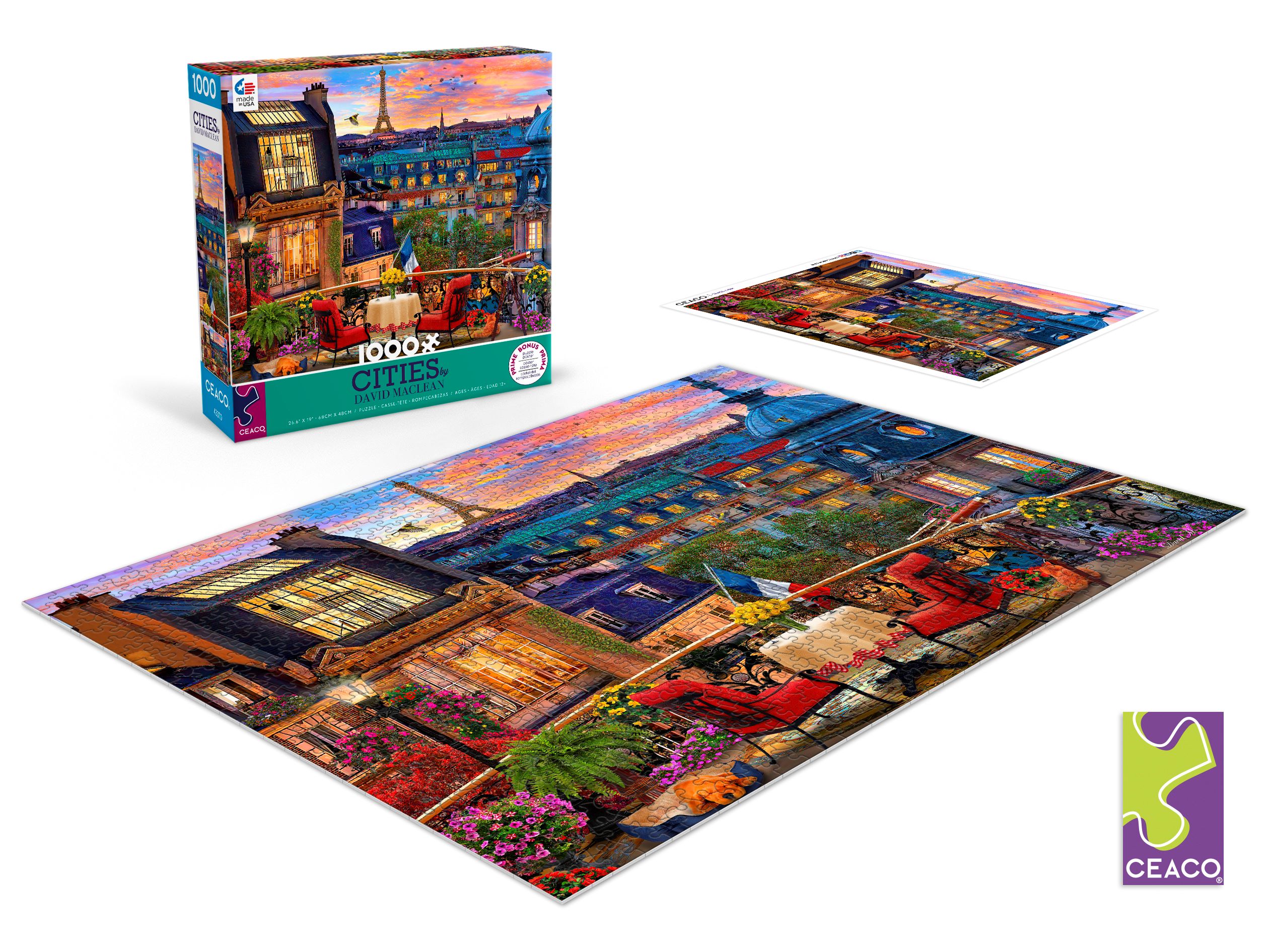 Ceaco Paris Rooftop 1000 Piece Interlocking Jigsaw Puzzle