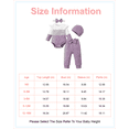 thumbnail image 2 of 12 Months Baby Girls Clothes 18 Months Girls 4PCS Fall Winter Outfits Set Infant Girls Long Sleeve Color-blocked Top Pants Set with Headband Hat Purple, 2 of 6