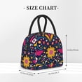 thumbnail image 2 of Yiaed Cinco De Mayo Floral Print Lunch Bag Adult Insulated Lunch Box, Leakproof Cooler Food Lunch Containers Reusable High Capacity Lunch Tote Bags-One Size, 2 of 6
