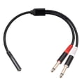 thumbnail image 1 of 3717 0.3m 3.5mm Female to 2x 6.35mm 1/4 inch TS Mono Male Jack Audio Adapter Cable P2025031400165, 1 of 4