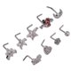 thumbnail image 4 of Joyería para la nariz, 9 piezas de nariz en forma de L, perno de nariz de moda, perno de nariz de acero inoxidable, ultra sensible, 4 of 8