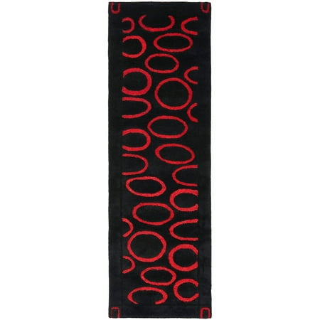 Safavieh Soho Chason Wool Runner Rug, Black/Red