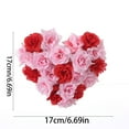 thumbnail image 2 of Valentine’s Day Heart-Shaped Wall Hanging Decor - Red Artificial Rose Wreath with Romantic Flower Accents, Handmade Scene Decoration for Home, Party Ambiance, 6.69*6.69in, Multicolor, 2 of 8
