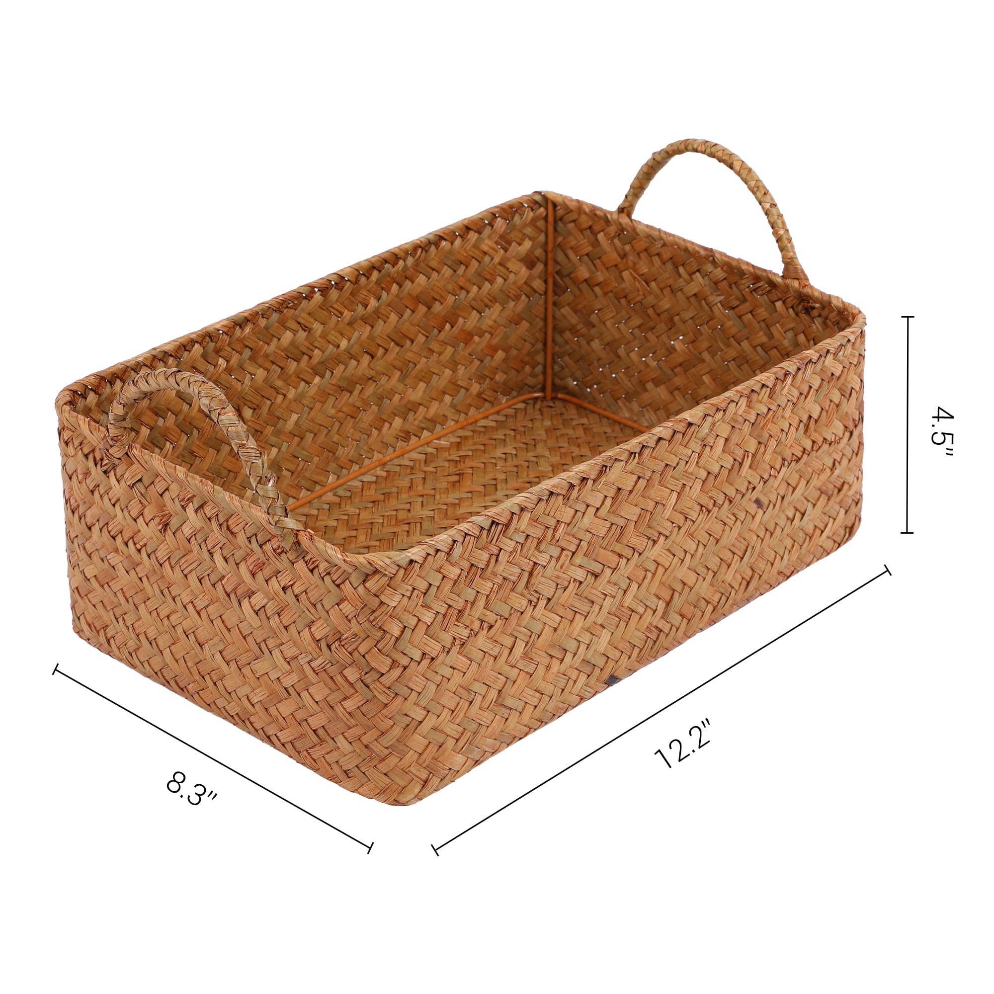 Unique Bargains 1 Pack Basket for Organizing Storage Basket Brown 12.2*8.3*4.5in