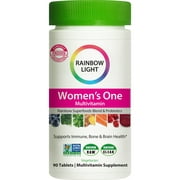 Rainbow Light Women's One, Once-daily, High Potency Multivitamin Supplement for Women, Supports Immune, Bone and Brain Health;* Vegetarian, Non-GMO Project Verified, 90 Tablets