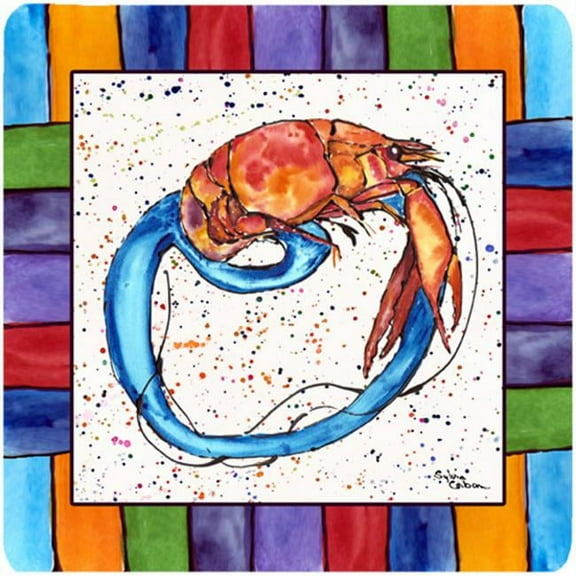 Beach And Seafood Foam Coasters - Set Of 4