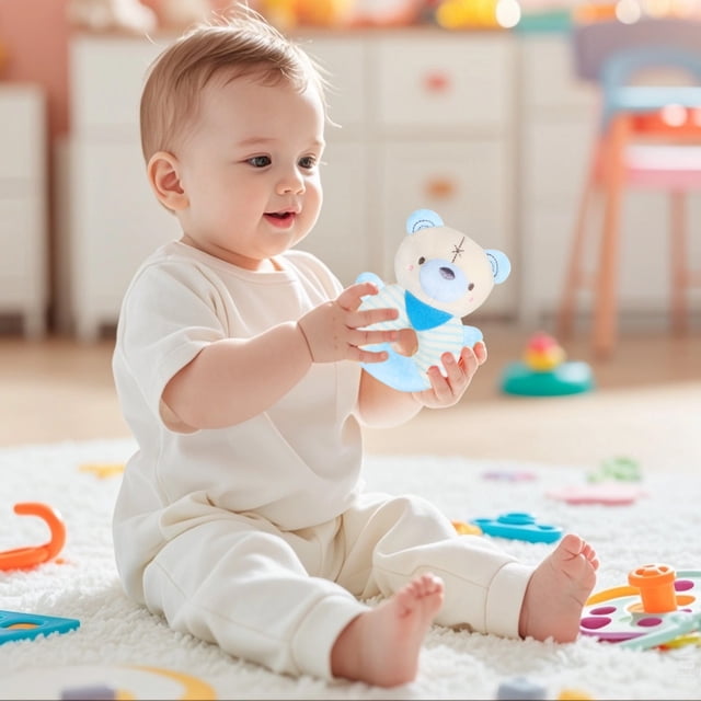 Baby Hand Shaking Circles Educational Toys Hand Rattles Super Cute Interactive Soothing Plushs Toys To Sleep Boys And Girls Gifts
