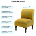 Armless Chair Slipcover Stretch, Velvet Spandex Slipper Chair Covers