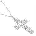 thumbnail image 2 of 2 1/3 Carat T.W. White Cubic Zirconia Sterling Silver Cross Pendant, 2 of 3