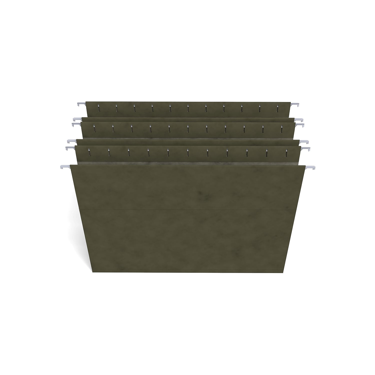 Staples Hanging File Folders 5-Tab Letter Standard Green 50/Box (266262) TR266262
