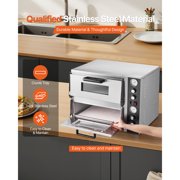 KFFKFF Electric Pizza Oven, 18 Dual-Layer Commercial Countertop Pizza Maker, 842°F Max Temperature, Indoor Oven with Thermometer, Separate Upper & Lower Temperature Control & Timer for Home