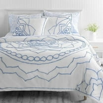 Martha Stewart Sophia Medallion 100% Cotton 3pc Duvet Set-1 Duvet, 2 Pillow Shams