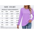 thumbnail image 6 of MOSHU Plus Size 3 Pack T Shirts for Women Crew Neck Long Sleeve Womens shirts Casual Loose Fit Fall Tops, 6 of 10