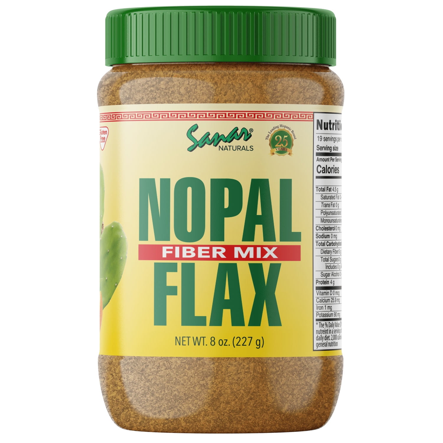 Sanar Naturals Nopal Flaxseed Fiber, Omega-3 & Digestive Support, 8 oz