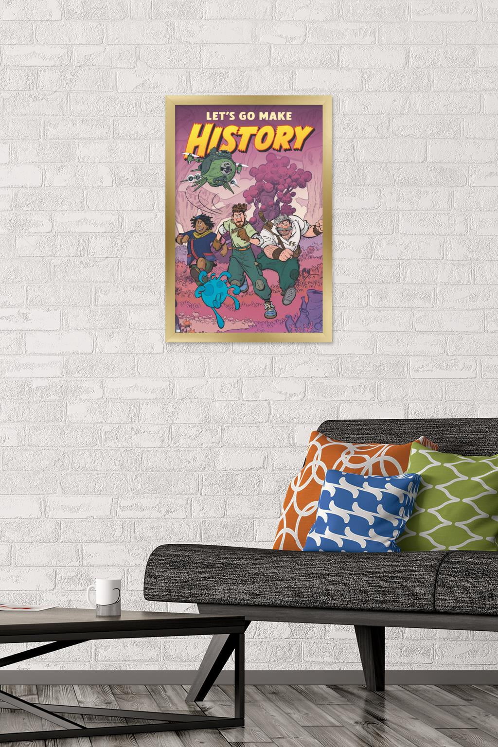 Disney Strange World - Let's Go Make History Wall Poster, 14.725" x 22.375" Framed