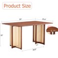 thumbnail image 6 of Walnut Colored Desk, Chinese Country Retro Solid Wood Dining Table With For Office, Room Table, Design, Living Room, Office Desk, 6 of 6