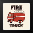 thumbnail image 2 of Grey, Jace 20x20 Black Modern Framed Museum Art Print Titled - Fire Truck, 2 of 5