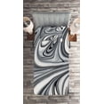 thumbnail image 2 of Ambesonne Abstract Quilted Coverlet 2 Pcs, Black White Surreal Art, Twin Size, Grey, 2 of 2