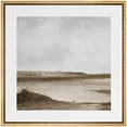 thumbnail image 2 of PixonSign Framed Canvas Wall Art Aerial View Cloudy Stormy Desert Landscape Print Nature Wilderness Fine Art Farmhouse/Country Minimal Artwork for Living Room, Bedroom, Office - 24"x24" Natural, 2 of 5