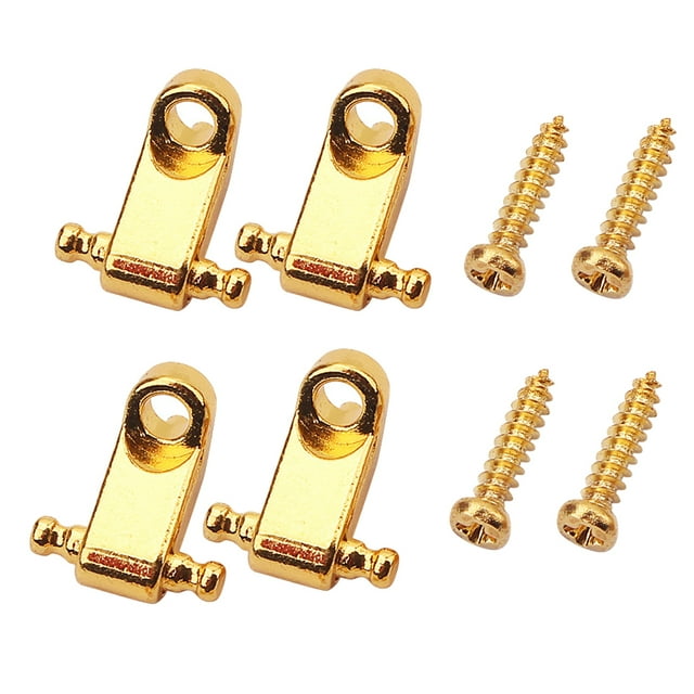 CTIRCHIU 2 Sets Roller Style String Retainers Tree for Electric Guitar Mounting Tree (Golden)