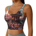 thumbnail image 2 of Fuzoiu fairy-tale-world-with-delicious-candy Print Women's Sports Vest,U-Back Sports Tank,Gym Vests,Athletic Sleeveless Shirts,Exercise Undershirts,Yoga, Gym, and Dance Wear-Small, 2 of 8