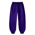 thumbnail image 6 of Plus Size Women's Elastic Waist Sweatpants with Pockets, Loose Fit Long Casual Sport Pants for Daily Wear, Workout, Gym, Lounge, and Outdoor Activities Purple M, 6 of 6