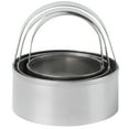 thumbnail image 4 of 3Pcs Classic Stainless Steel Round Biscuit Cutter Circle Cookie Cutters Pastry Dough Cutter with Handle (Plain Edge), 4 of 8