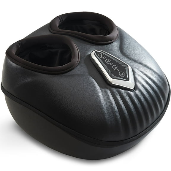 Foot Massager with Heat and Compression, Shiatsu Feet Massager, Fits Up to Men Size 13.5, Black