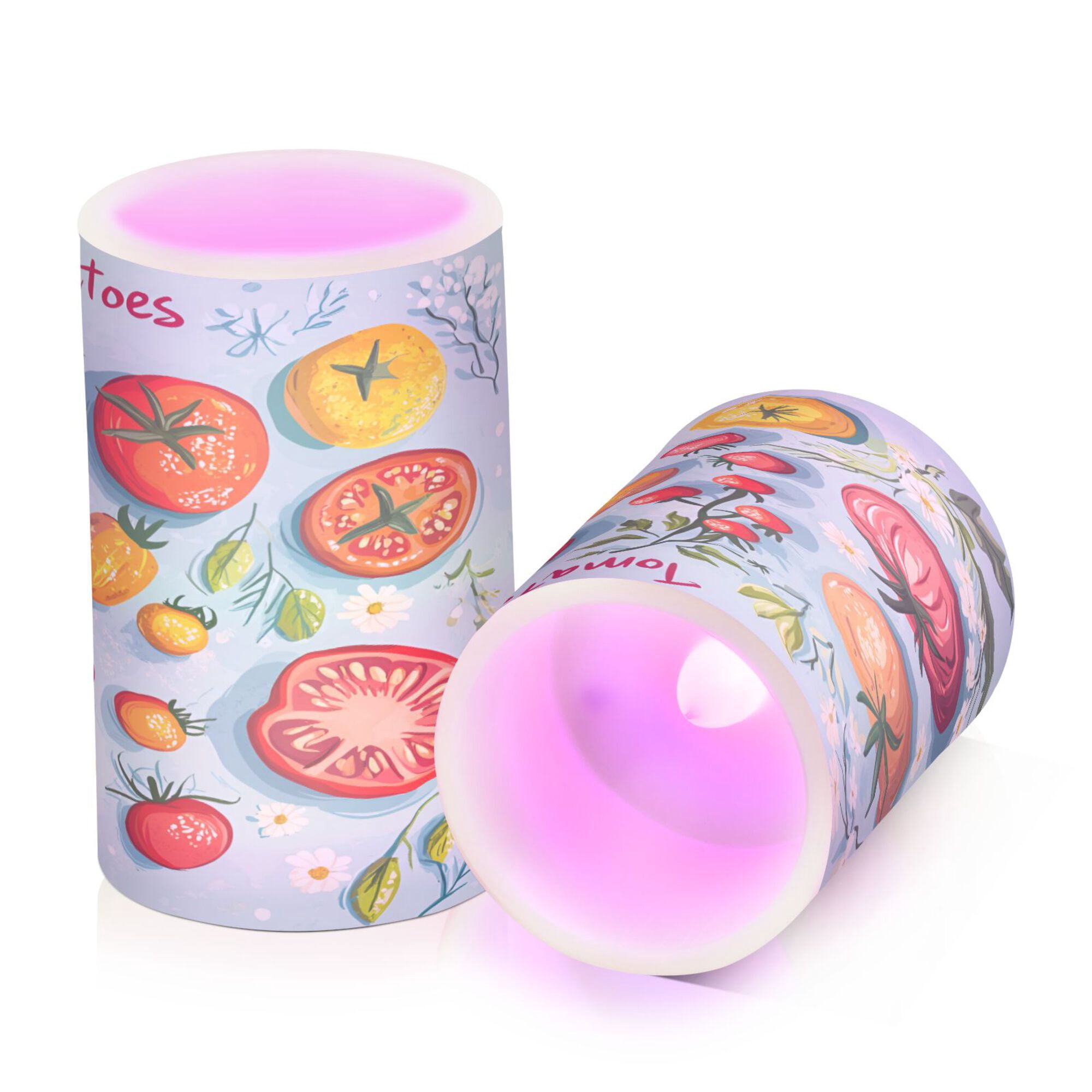 Yayeee Flameless Candles with Remote Flickering Battery Operated Multi Color Changing, Yellow Tomatoes