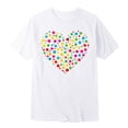 thumbnail image 3 of XEGLSBU T-Shirts for Girls Plain Casual Short Sleeve Crewneck T Shirt Top Soft Kids Tee with Print for Play and School z260508-White Size 5-6 Years, 3 of 3