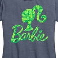 thumbnail image 3 of Barbie - St. Patrick's Day Shamrock Pattern Logo - Women's Short Sleeve Graphic T-Shirt, 3 of 5
