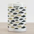 thumbnail image 2 of Trippy Ceramic Toothbrush Holder, Woman Eyes with Eyelash Unusual Style Fashion Modern Design Print Graphic, Decorative Versatile Countertop for Bathroom, 4.5" X 2.7", Yellow and Black, by Ambesonne, 2 of 4